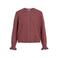 VILA gebreid gemêleerd vest met ruches - roodbruin
