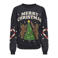 JDY kersttrui met print - zwart/meerkleurig