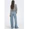 JDY gestreepte top met borduursels - zwart/wit