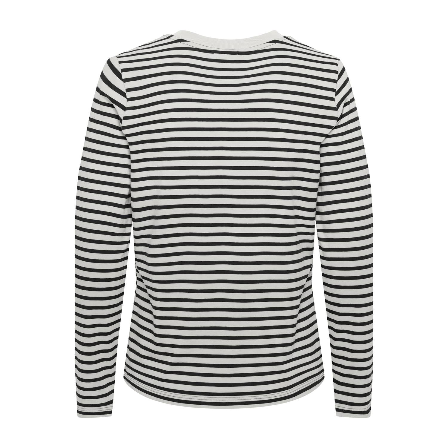 JDY gestreepte top met borduursels zwart wit