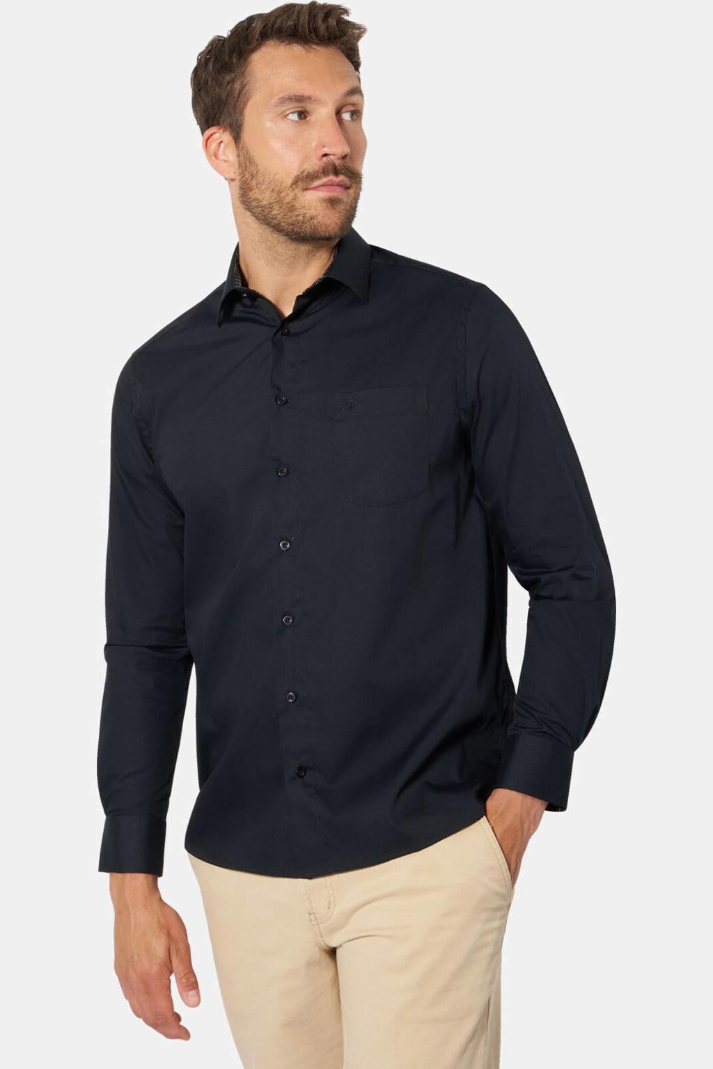 Babista regular fit overhemd +FIT Collectie Plus Size - zwart