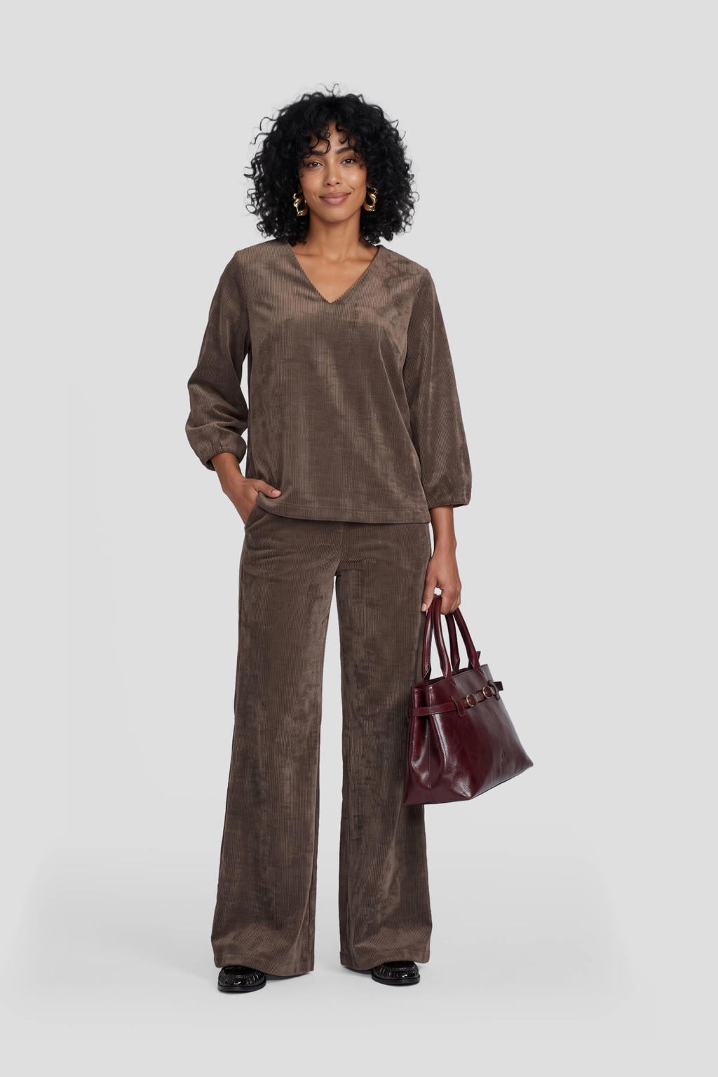 Geisha flared broek - bruin