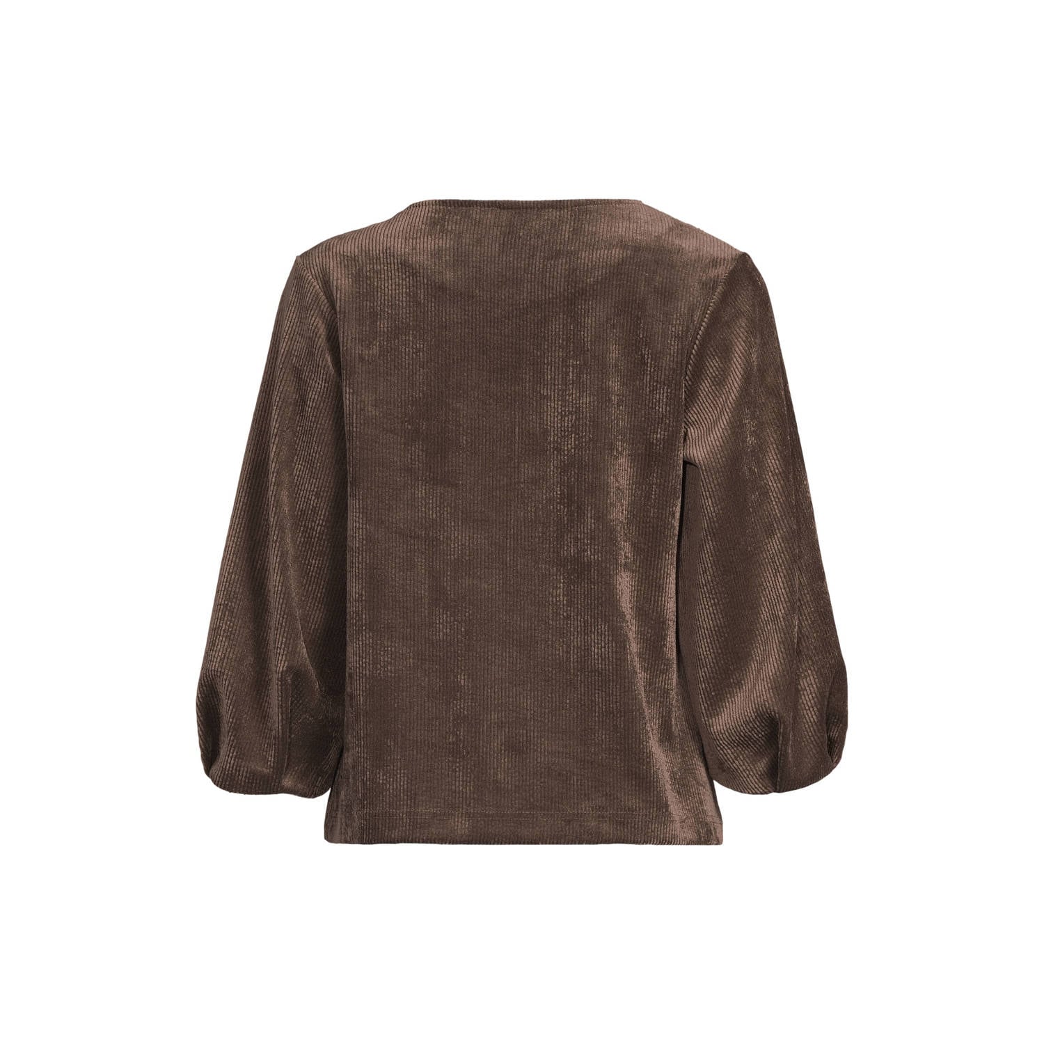 Geisha velours top donkerbruin