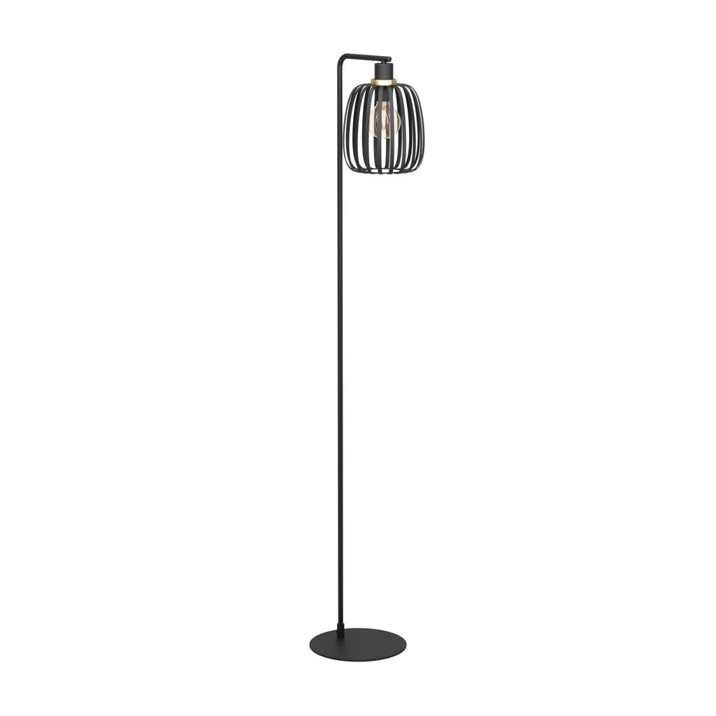 EGLO Pocicas Vloerlamp - E27 - 151 cm - Zwart|Goud
