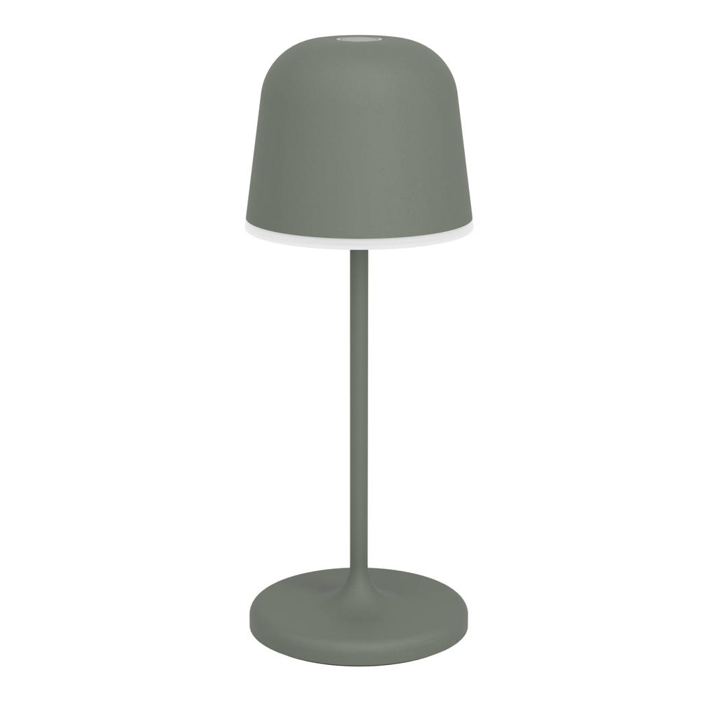 EGLO Mannera-S Tafellamp - Priklamp - Draadloos - 20 cm - Groen/Wit - Oplaadbaar - Dimbaar - Binnen en Buiten