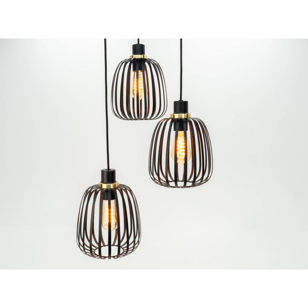 EGLO Pocicas Hanglamp - E27 - Ø 35 cm - Zwart|Goud