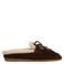 Manfield suède slippers - donkerbruin