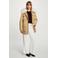 Morgan winterparka met imitatiebontkraag - beige