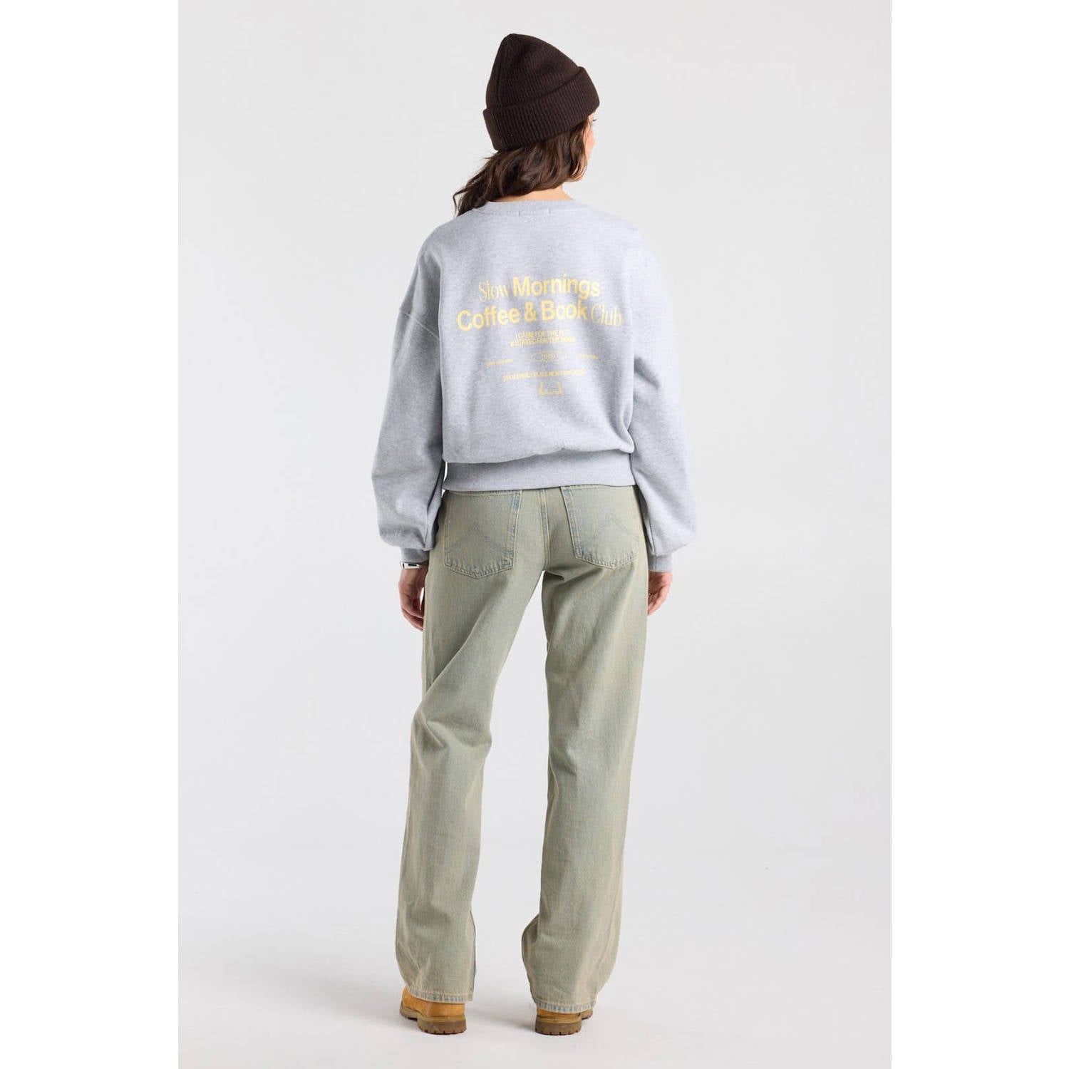 America Today oversized sweater grijs