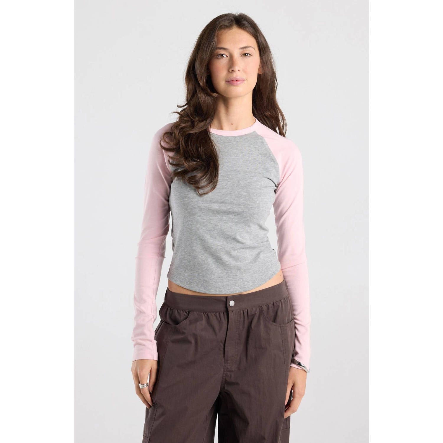 America Today top grijs roze