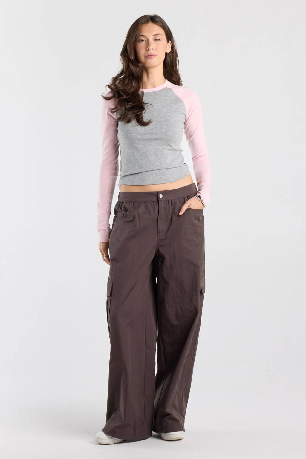 America Today top - grijs/roze