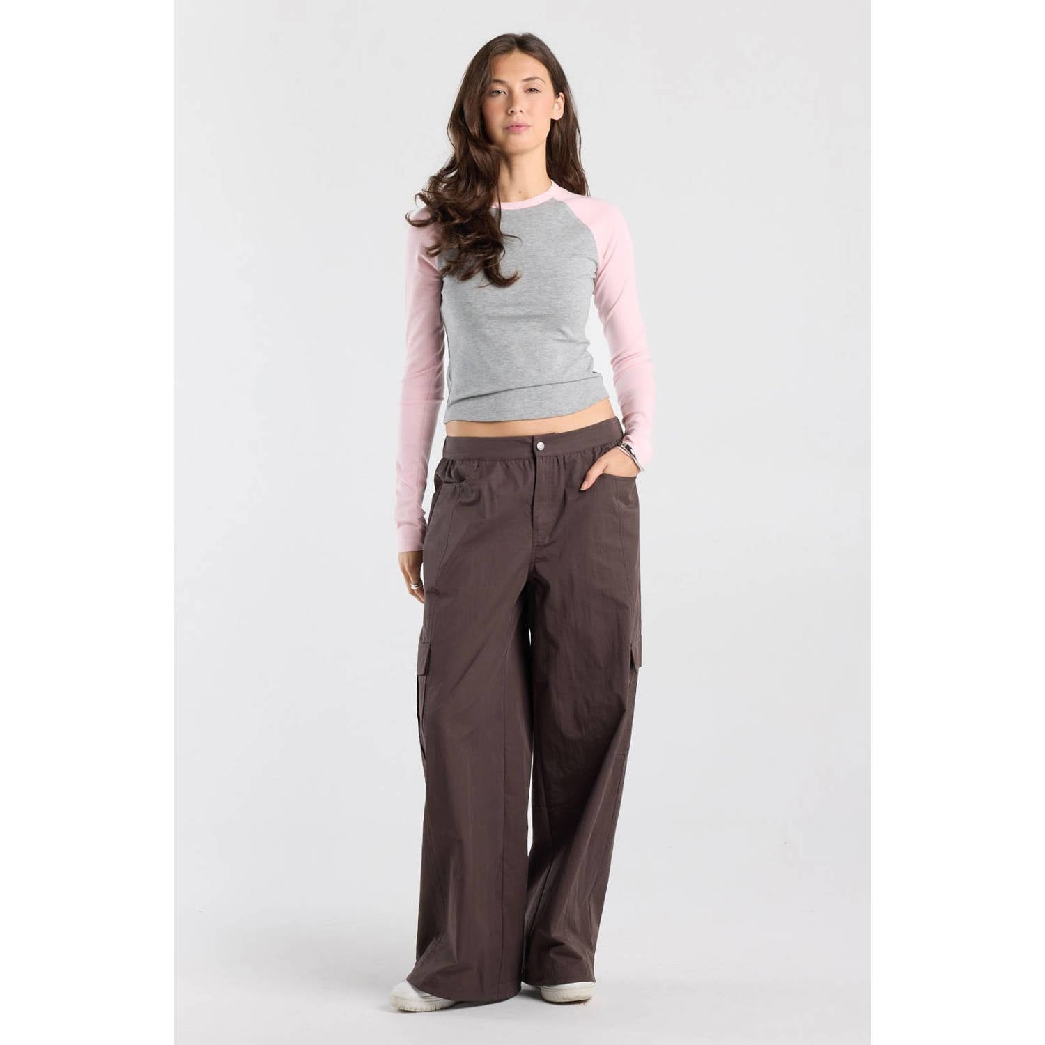 America Today top grijs roze