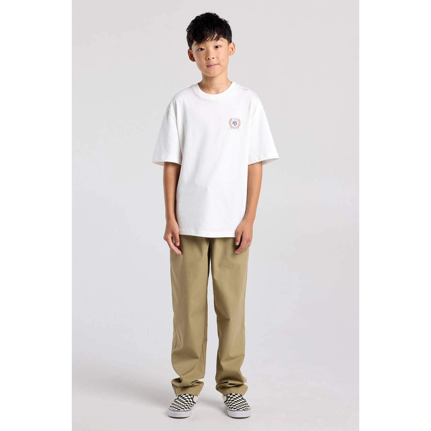 America Today loose fit casual broek zand