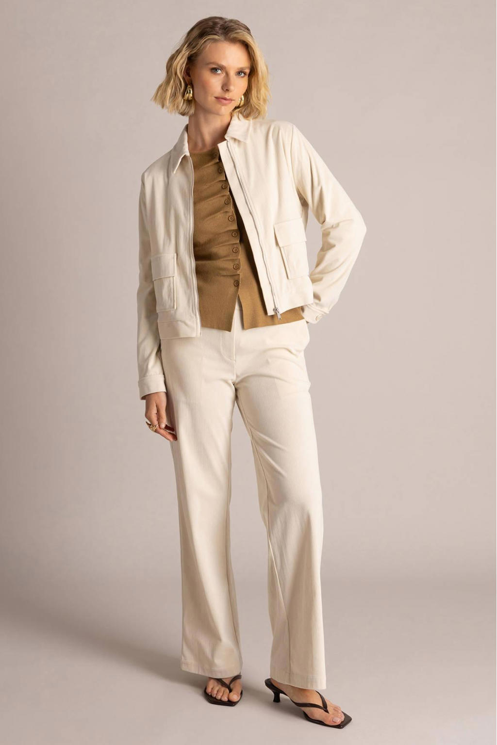 Yest corduroy jasje - beige