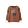NAME IT MINI longsleeve met print - bruin