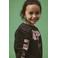 NAME IT MINI sweater met tekst - donkerbruin