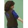 NAME IT MINI quilted gilet met borduursels en backprint - donkerbruin