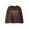 NAME IT MINI longsleeve met print - donkerbruin
