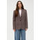 Gossia regular fit geruite blazer met backprint - bruin