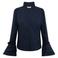 Gossia blouse met ruches - donkerblauw