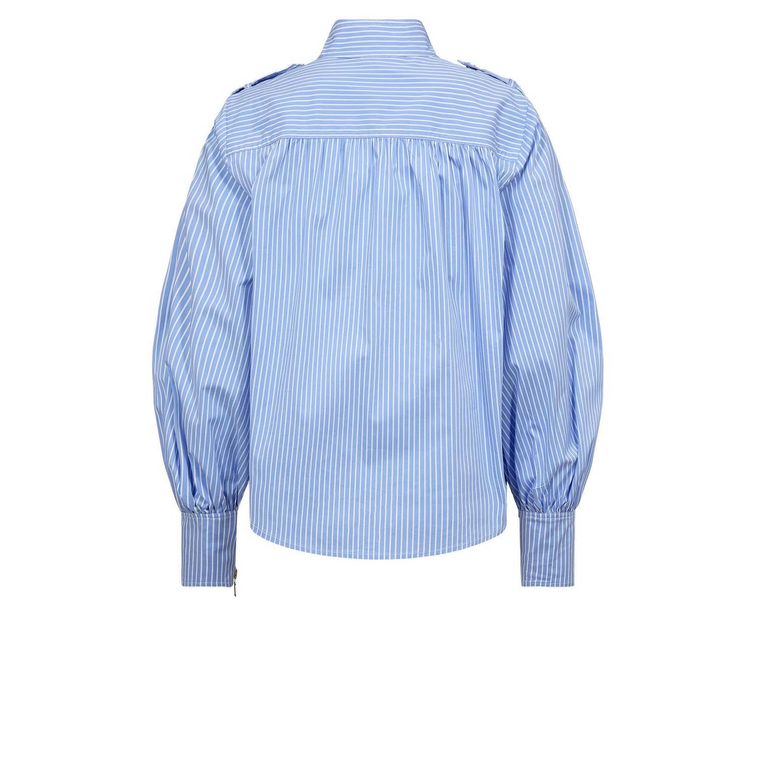 Gossia blouse met krijtstreep blauw