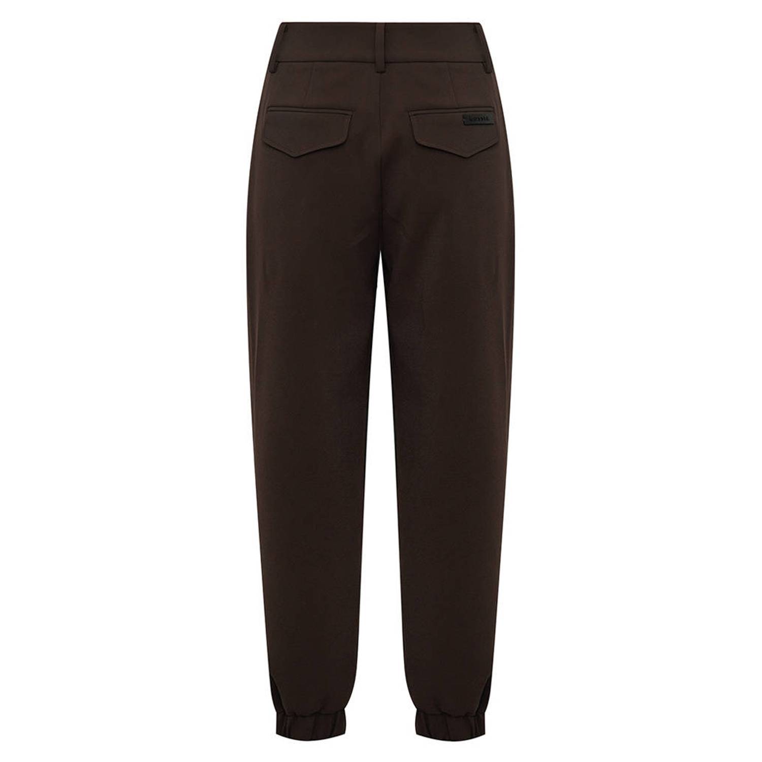 Gossia tapered broek donkerbruin