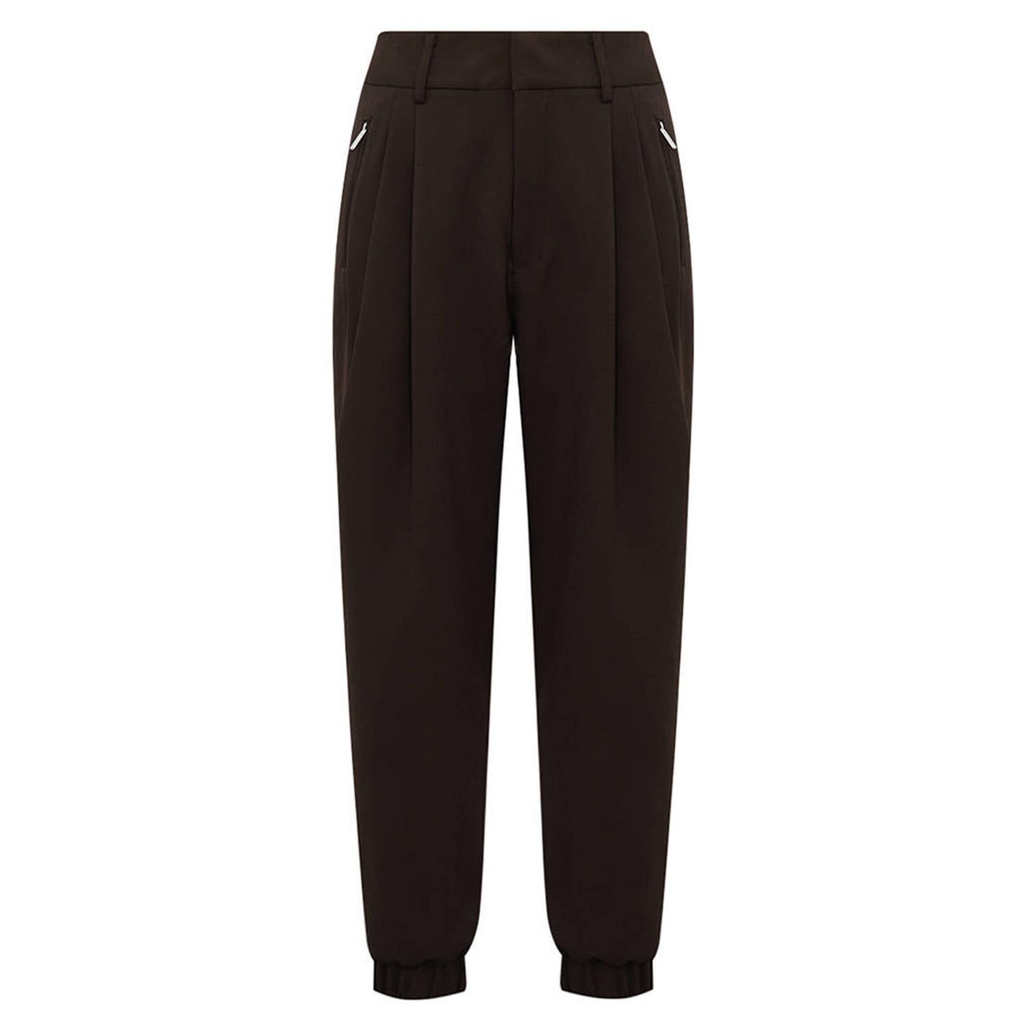 Gossia tapered broek donkerbruin