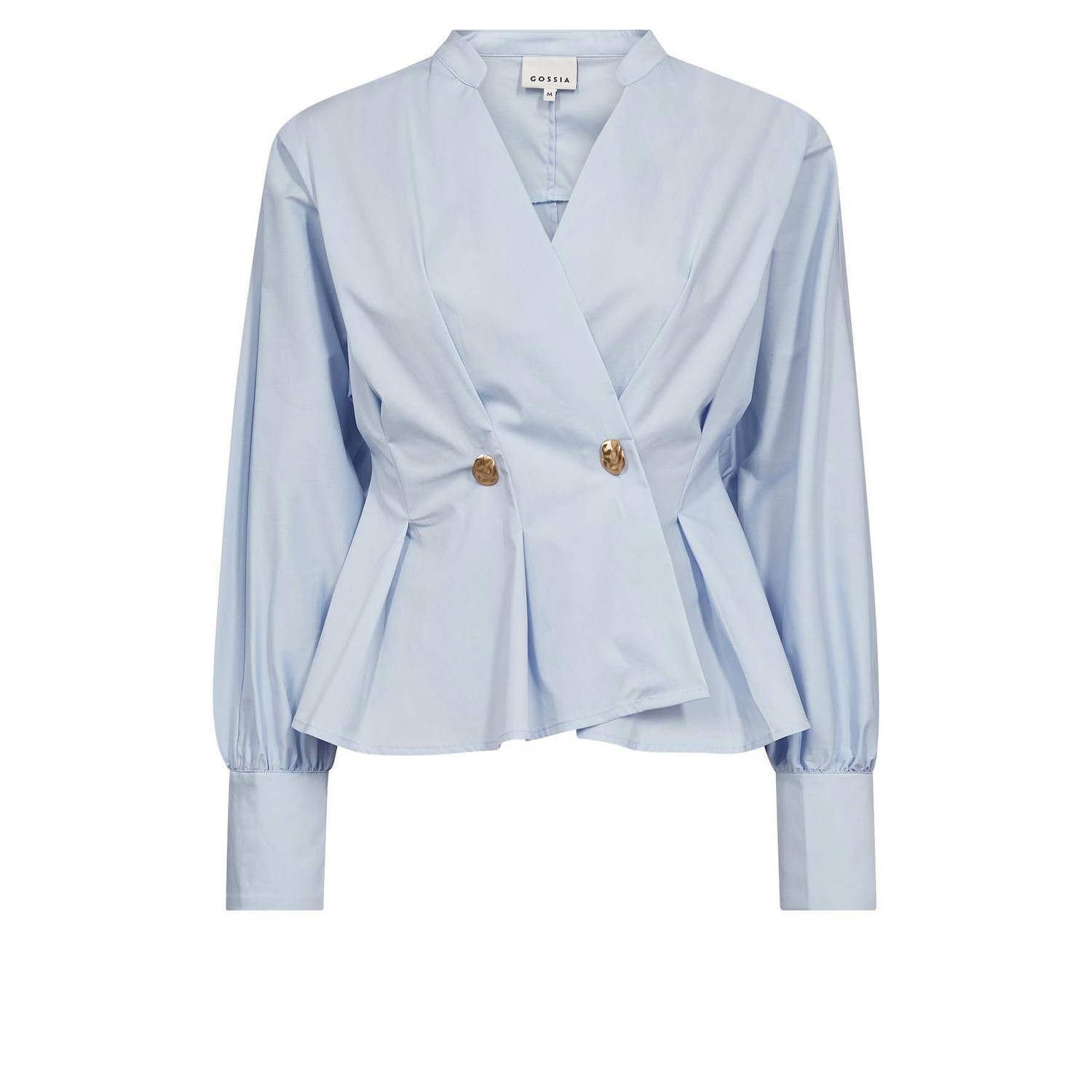 Gossia blouse met peplum lichtblauw