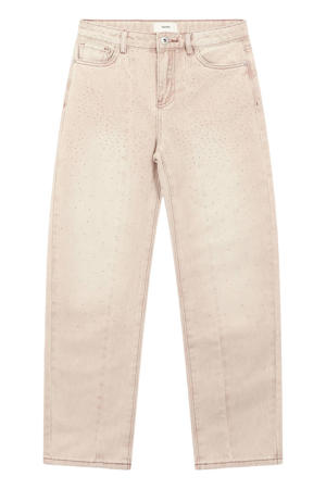 regular waist baggy jeans - beige