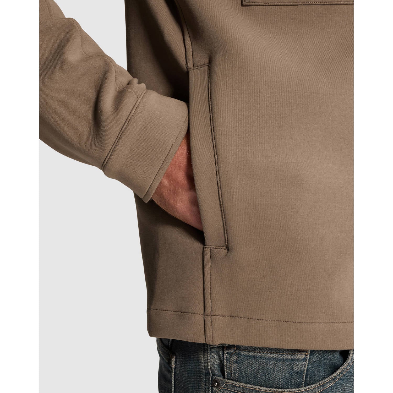 Cast Iron sweatvest lichtbruin