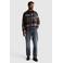 Cast Iron wollen regular fit geruit overshirt - paars