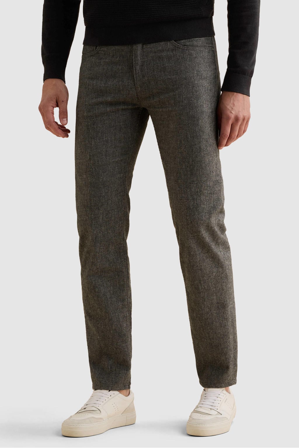 Vanguard V40 straight leg casual broek met melée - dark night