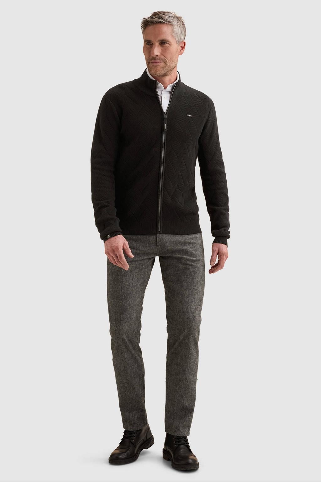 Vanguard katoenen gebreid vest - zwart