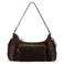 Manfield suede schoudertas donkerbruin