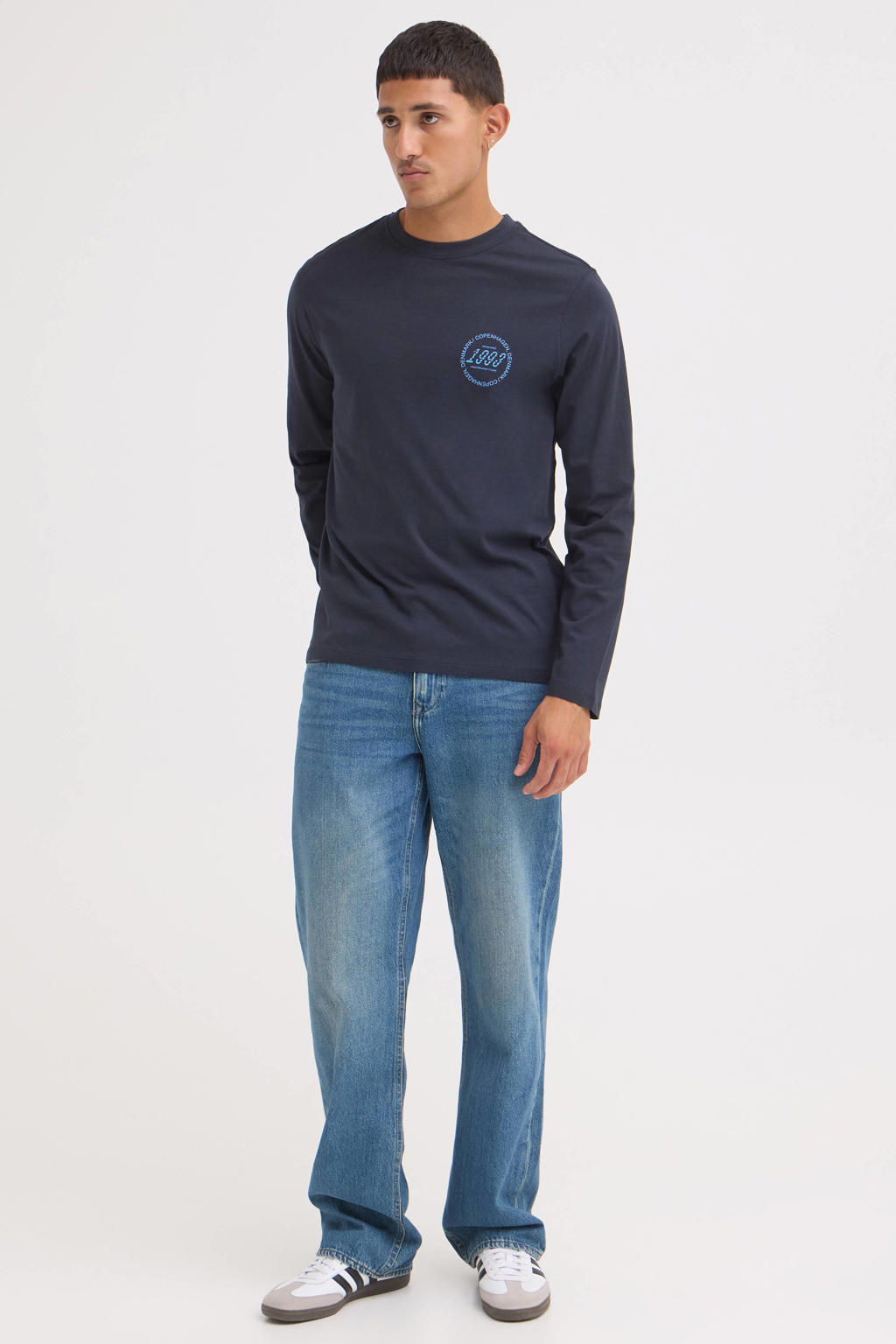 Blend regular fit longsleeve met print - salute