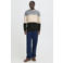 Blend regular fit gebreide gestreepte trui met wol - blauw