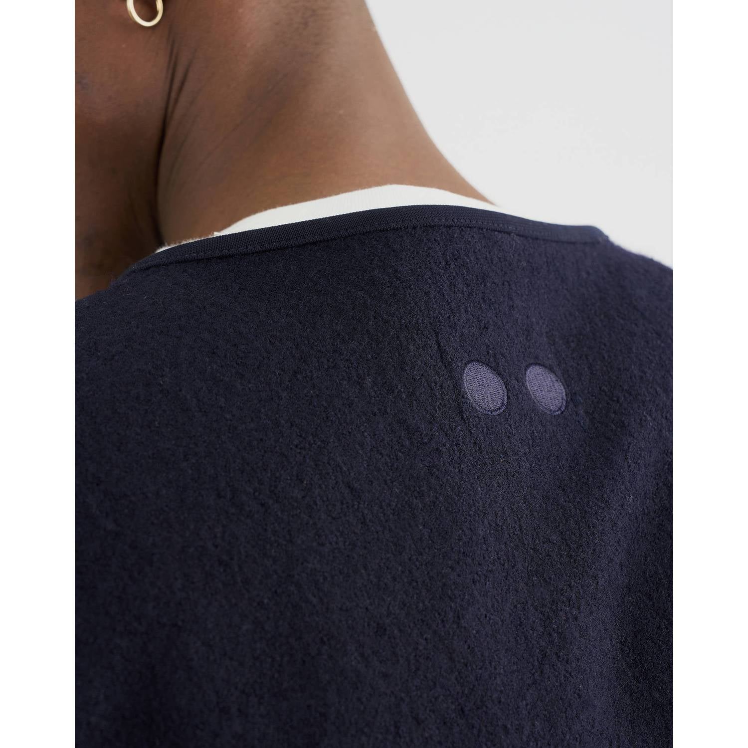 Resteröds gebreid vest met wol donkerblauw