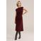 WE Fashion midi jurk - donkerrood