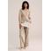 WE STUDIO barrel broek met wol - beige