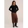 WE Fashion suèdelook midi kokerrok - bruin