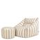 icon icon - Natalia XL Zitzak Fauteuil met Ronde Poef - Gestreept - Taupe