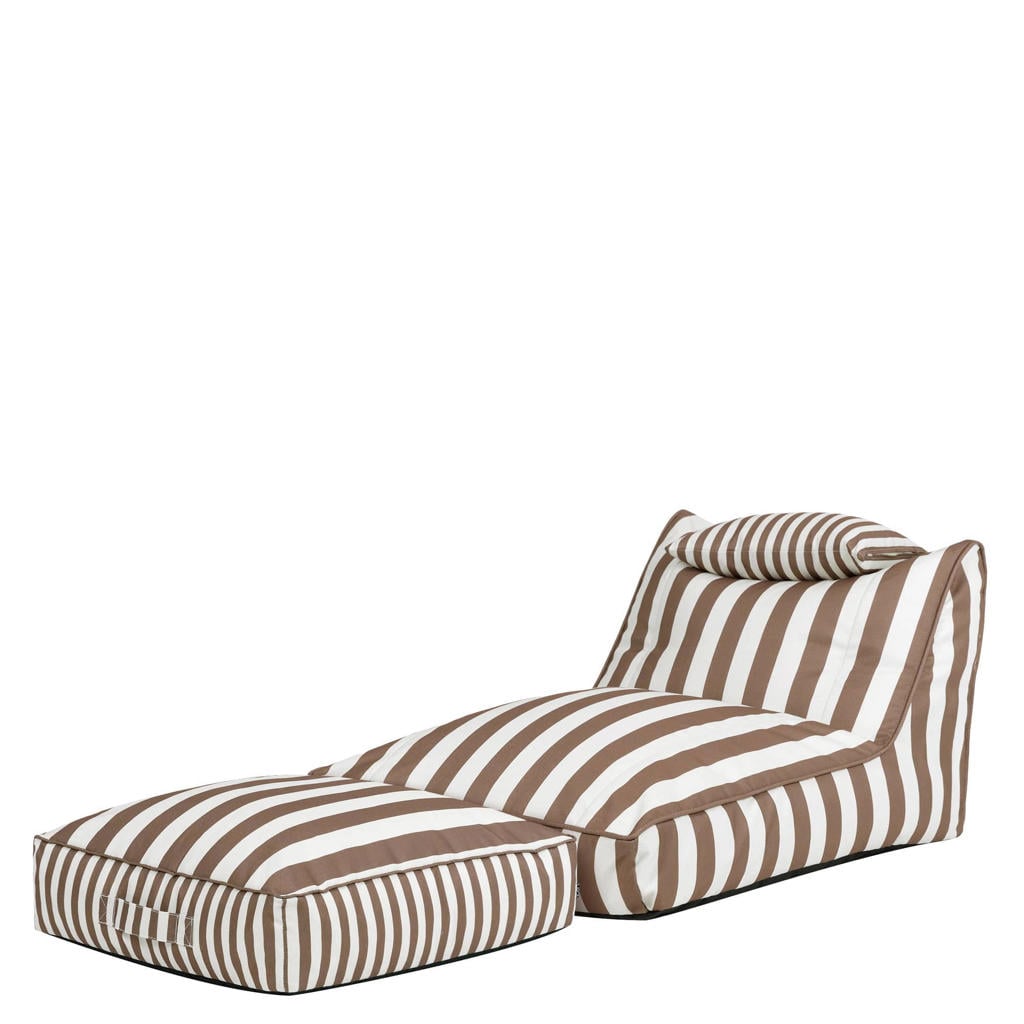 icon icon - Nova Zitzak met Vloerkussen - Ligstoel - Gestreept - Chocolade