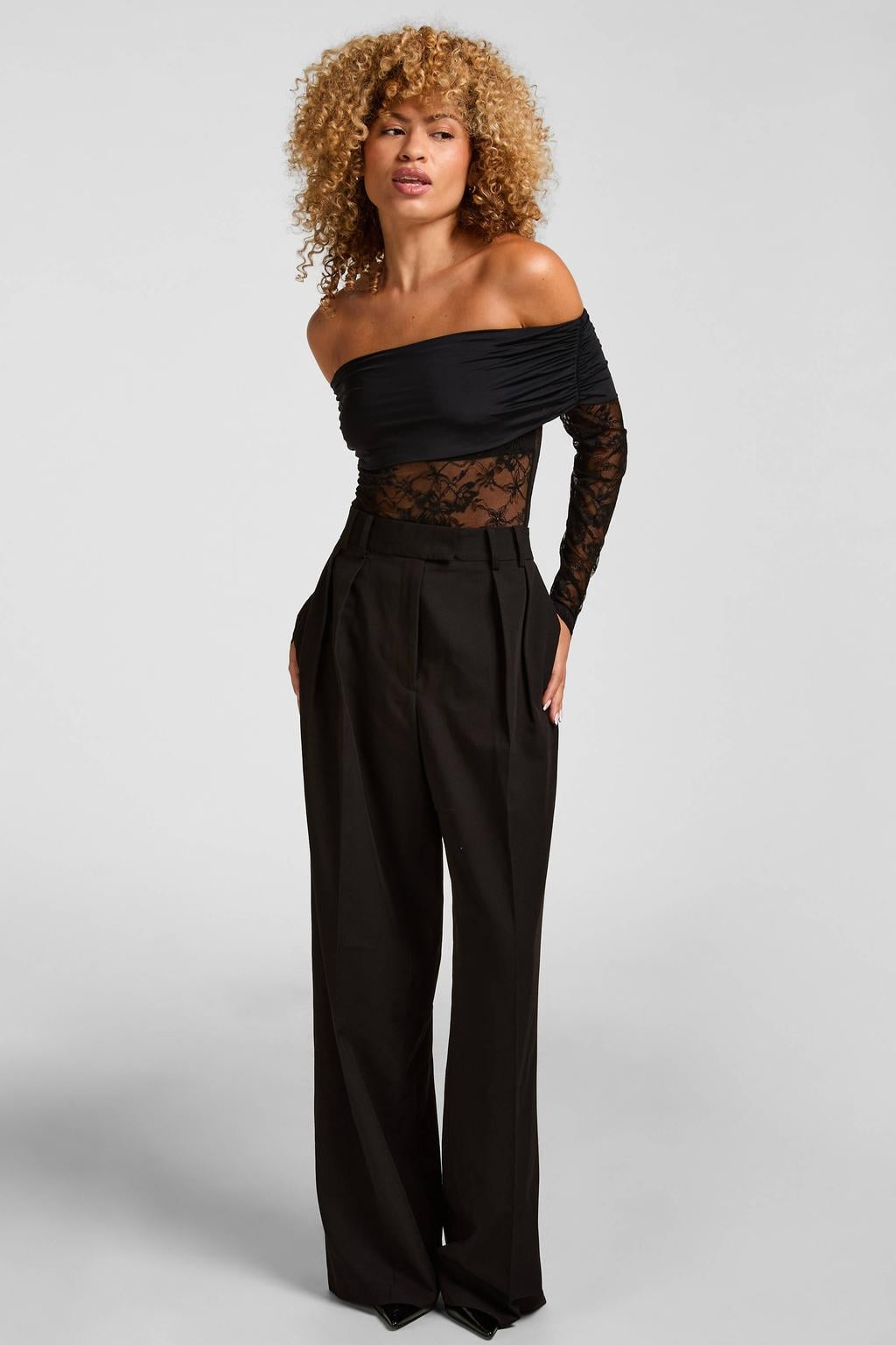 Hunkemöller Hazel off-shoulder body - zwart