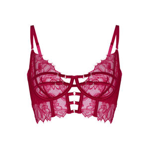 Bea niet-voorgevormde longline bh met beugel - fuchsia