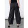 SisterS Point barrel cropped broek met plooien - zwart