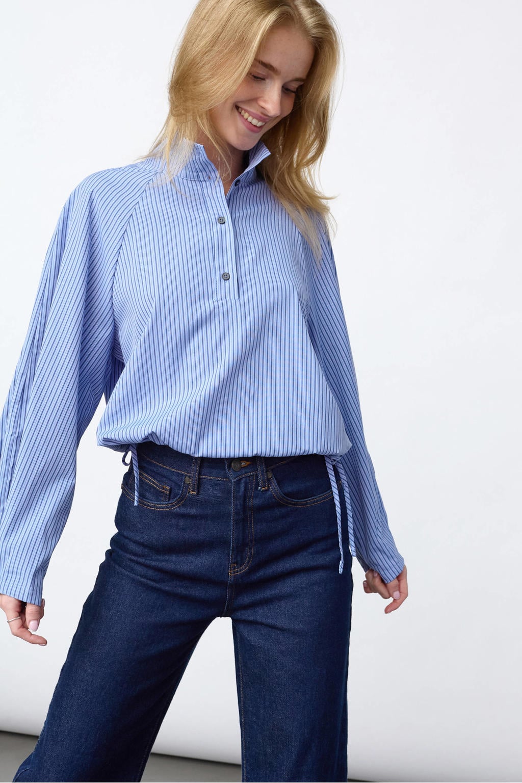 SisterS Point gestreepte blouse - blauw