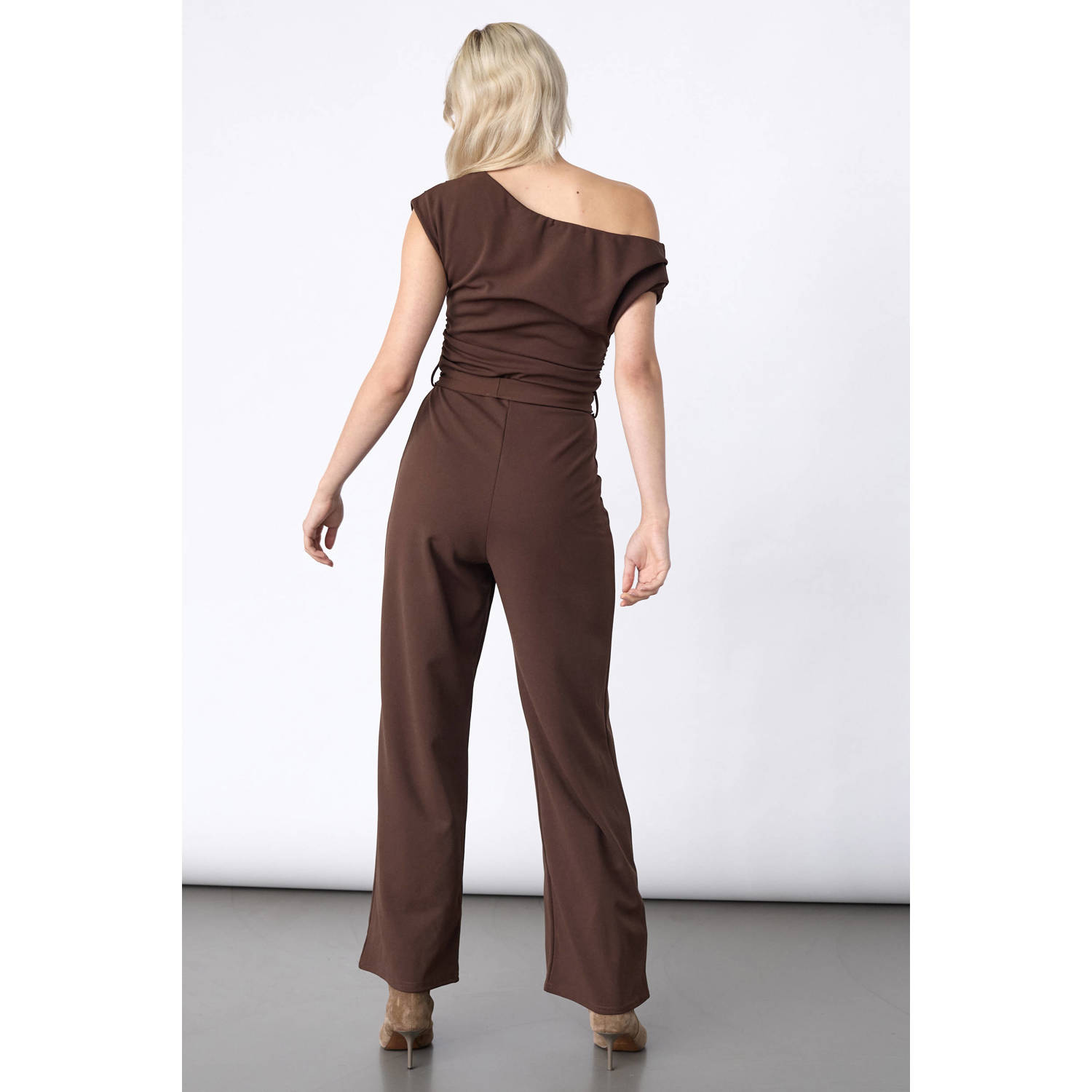 SisterS Point jumpsuit met plooien bruin