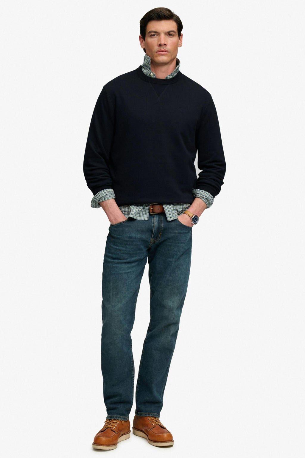 Superdry relaxed fit sweater - donkerblauw