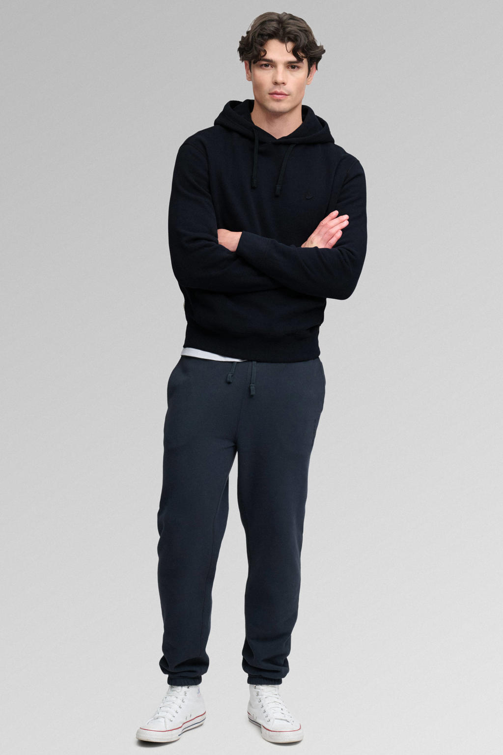 Superdry relaxed fit hoodie - donkerblauw