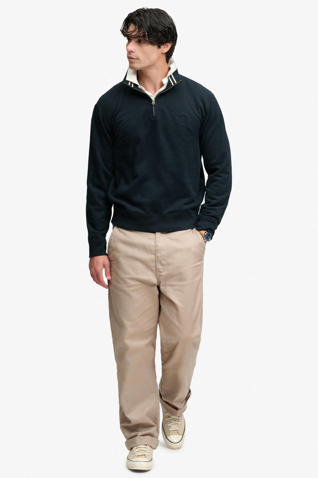Superdry relaxed fit trui - donkerblauw